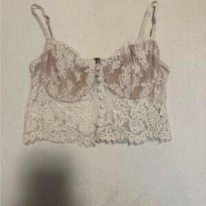 White Fox Boutique Lace Tank Top